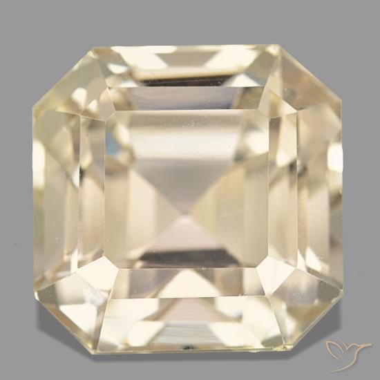 Espodumena dorado natural de 21,88 ct, corte esmeralda, VVS-VS