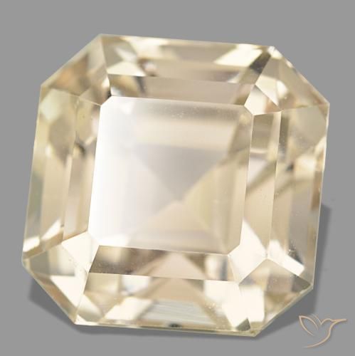 Espodumena dorado natural de 21,88 ct, corte esmeralda, VVS-VS