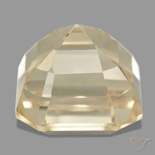 Espodumena dorado natural de 21,88 ct, corte esmeralda, VVS-VS