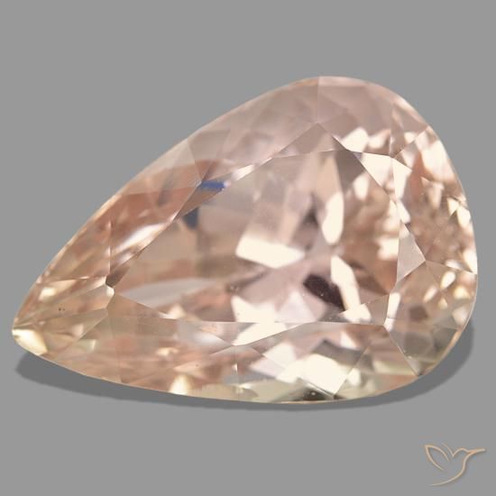 Espodumena rosa de 42,64 ct, en forma de pera, VS
