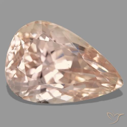 Espodumena rosa natural de 42,64 ct, en forma de pera, VS