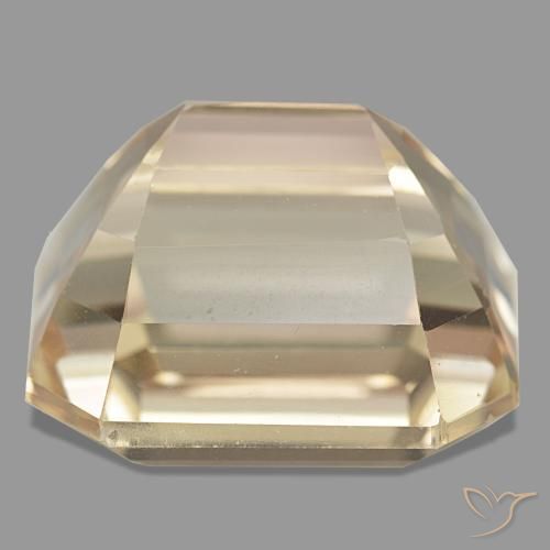Espodumena naranja natural de 33,32 ct, corte esmeralda, VVS-VS