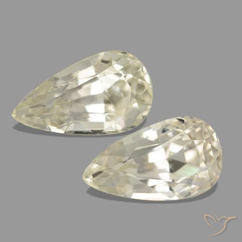Gemas de espodumena amarillo natural de 30,94 ct, en forma de pera, VVS-VS