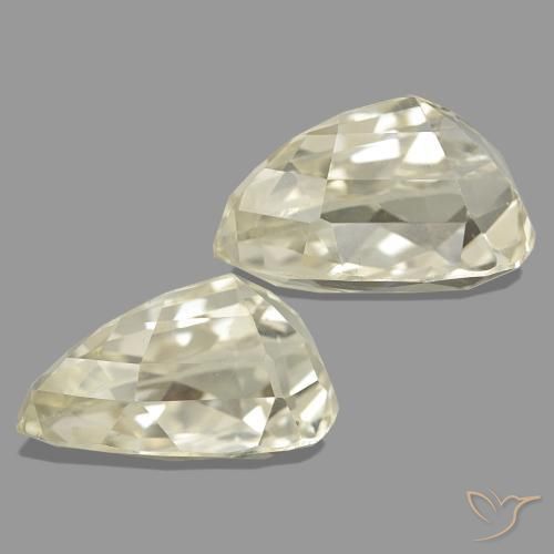 Gemas de espodumena amarillo natural de 30,94 ct, en forma de pera, VVS-VS