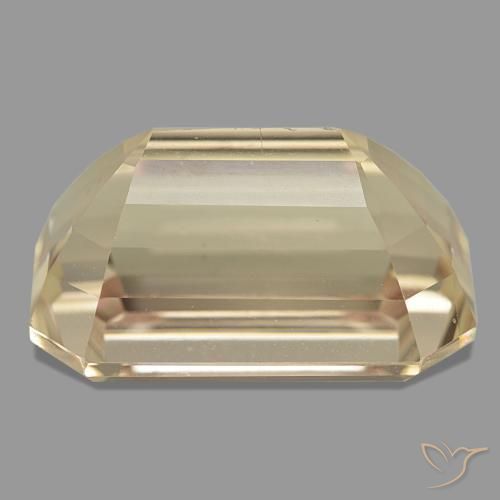 Espodumena naranja natural de 47,04 ct, corte esmeralda, VS