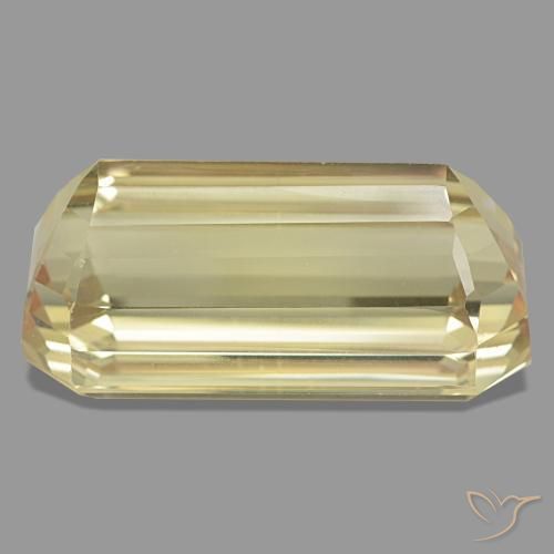 Espodumena naranja natural de 122,78 ct, corte esmeralda, VVS