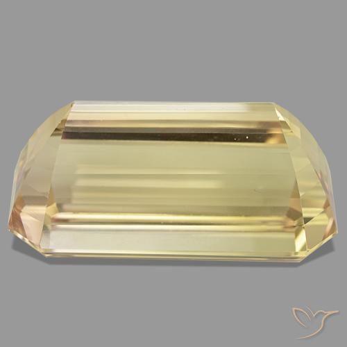 Espodumena naranja natural de 244,05 ct, corte esmeralda, VVS