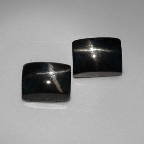 Gemas de diopsido estrella negro natural de  ct, baguette, opaco