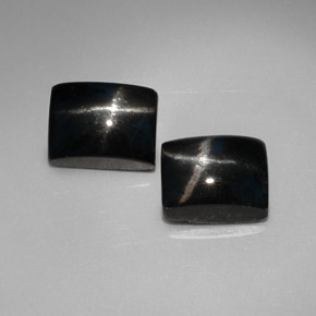 Gemas de diopsido estrella negro natural de  ct, baguette, opaco