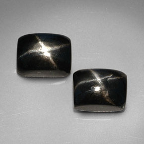 Gemas de diopsido estrella negro natural de  ct, baguette, opaco