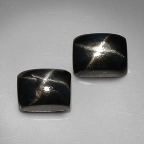 Gemas de diopsido estrella negro natural de  ct, baguette, opaco