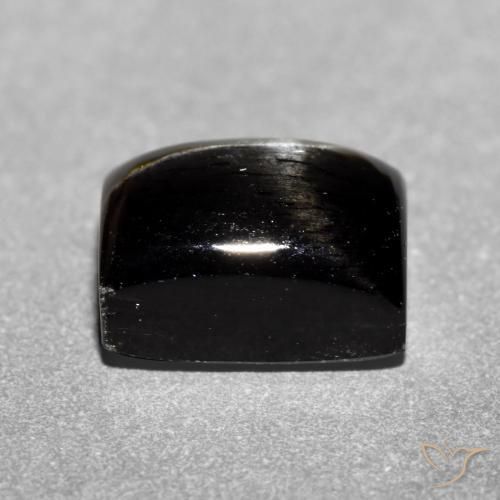 Diópsido Estrella Negro natural de 1.89 ct, Corte Baguette, Opaco