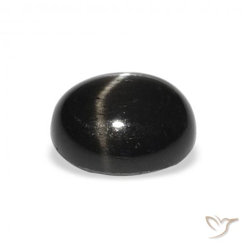 Diópsido Estrella Negro natural de 5.02 ct, Ovalada, Opaco