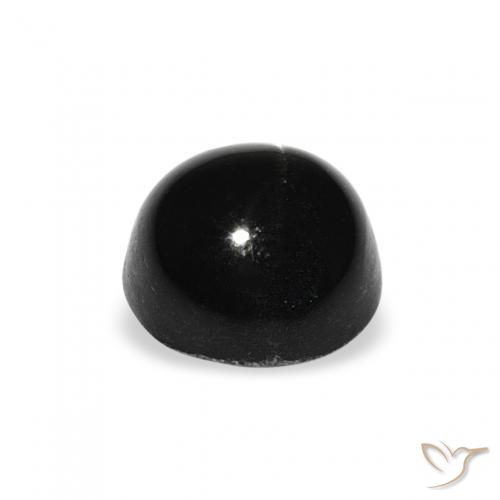 Diópsido Estrella Negro natural de 2.19 ct, Redondo, Opaco