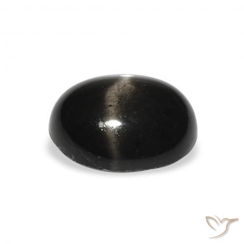 Diópsido Estrella Negro natural de 4.31 ct, Ovalada, Opaco
