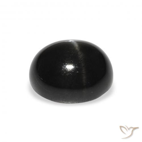 Diópsido Estrella Negro natural de 5.42 ct, Ovalada, Opaco