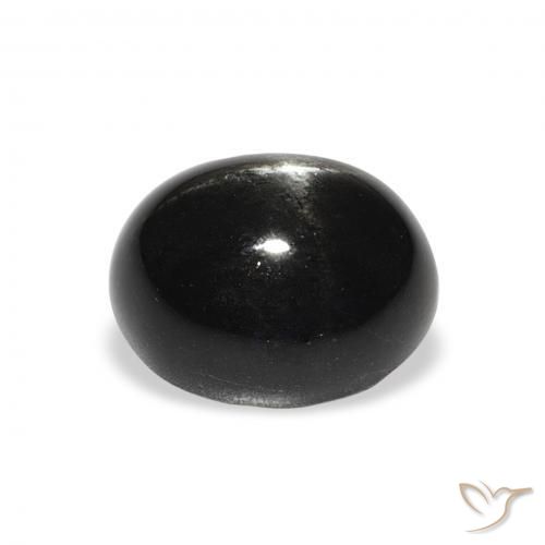 Diópsido Estrella Negro natural de 5.78 ct, Ovalada, Opaco