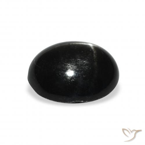 Diópsido Estrella Negro natural de 4.43 ct, Ovalada, Opaco