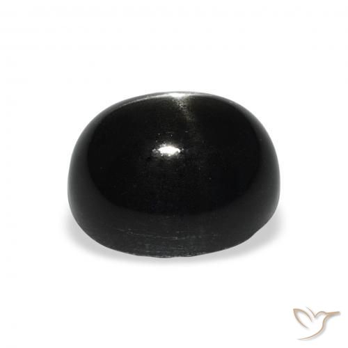 Diópsido Estrella Negro natural de 6.15 ct, Ovalada, Opaco