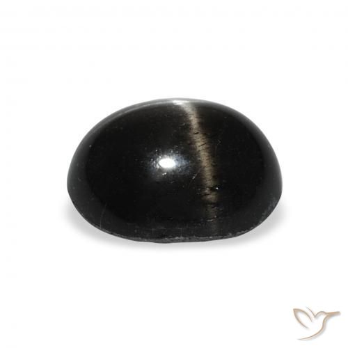 Diópsido Estrella Negro natural de 4.60 ct, Ovalada, Opaco