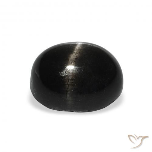 Diópsido Estrella Negro natural de 5.88 ct, Ovalada, Opaco
