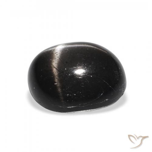 Diópsido Estrella Negro natural de 5.05 ct, Ovalada, Opaco