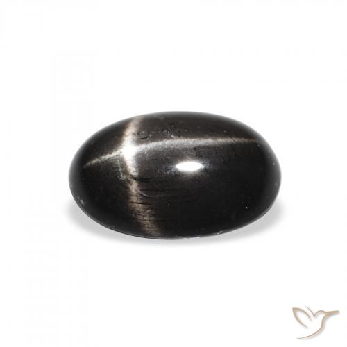 Diópsido Estrella Negro natural de 1.82 ct, Ovalada, Opaco