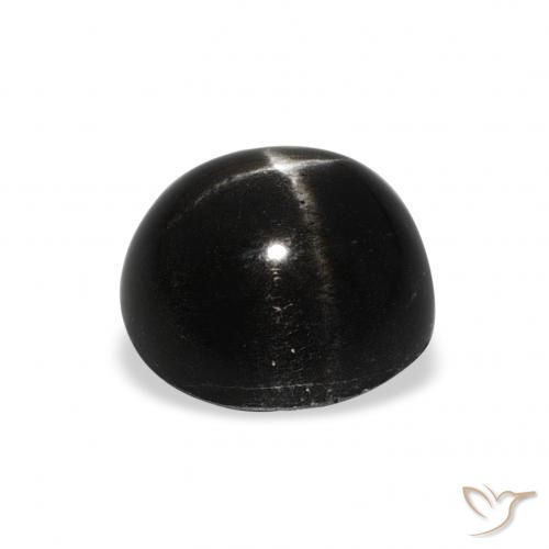 Diópsido Estrella Negro natural de 2.74 ct, Redondo, Opaco