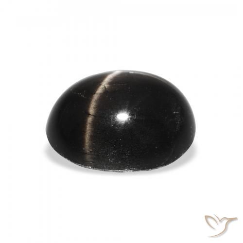 Diópsido Estrella Negro natural de 4.25 ct, Ovalada, Opaco
