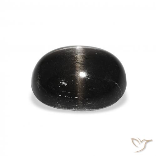Diópsido Estrella Negro natural de 3.85 ct, Ovalada, Opaco