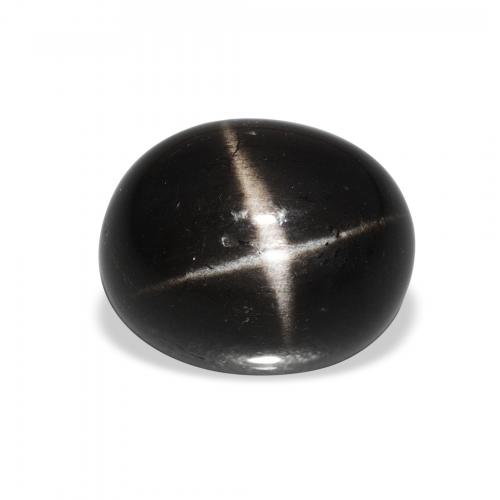 Diópsido Estrella Negro natural de 5.95 ct, Ovalada, Opaco