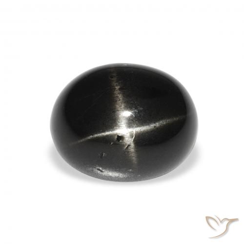 4.75ct Natural Negro Diópsido Estrella, Ovalada, Opaco