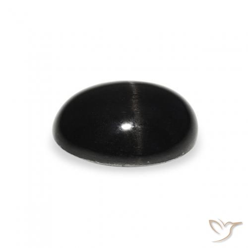 Diópsido Estrella Negro natural de 1.44 ct, Ovalada, Opaco