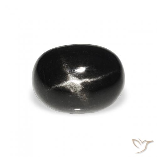 1.47ct Negro Diópsido Estrella, Ovalada, Opaco