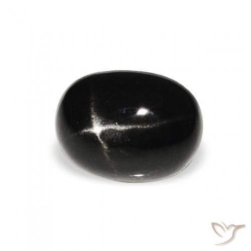 Diópsido Estrella Negro natural de 1.47 ct, Ovalada, Opaco