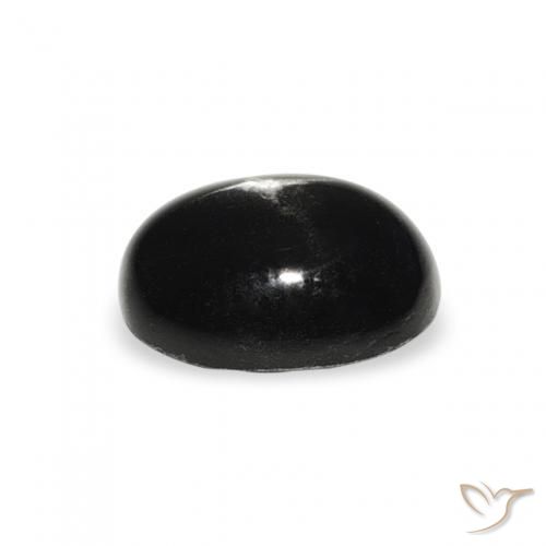 Diópsido Estrella Negro natural de 1.47 ct, Ovalada, Opaco
