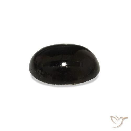 Diópsido Estrella Negro natural de 1.38 ct, Ovalada, Opaco