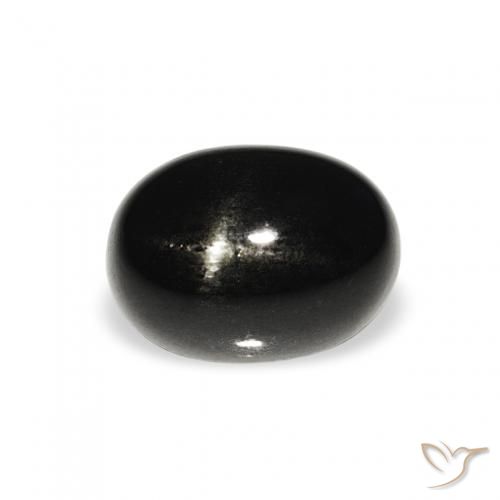1.47ct Negro Diópsido Estrella, Ovalada, Opaco