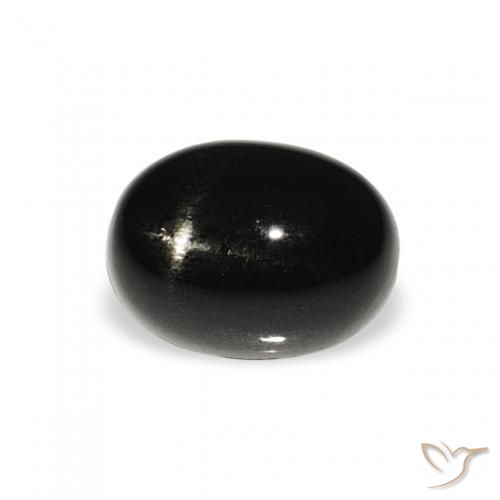 Diópsido Estrella Negro natural de 1.47 ct, Ovalada, Opaco