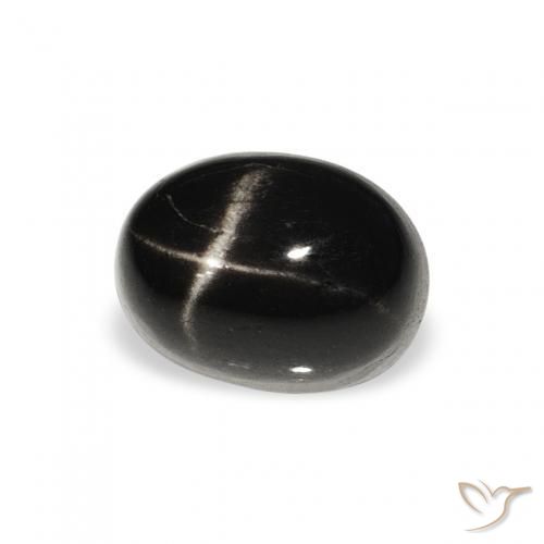 Diópsido Estrella Negro natural de 1.77 ct, Ovalada, Opaco