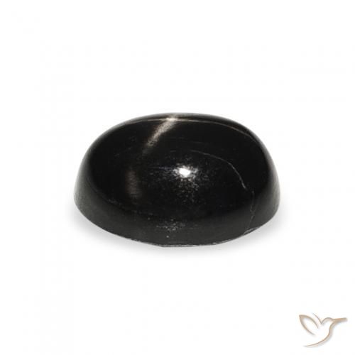 Diópsido Estrella Negro natural de 1.77 ct, Ovalada, Opaco