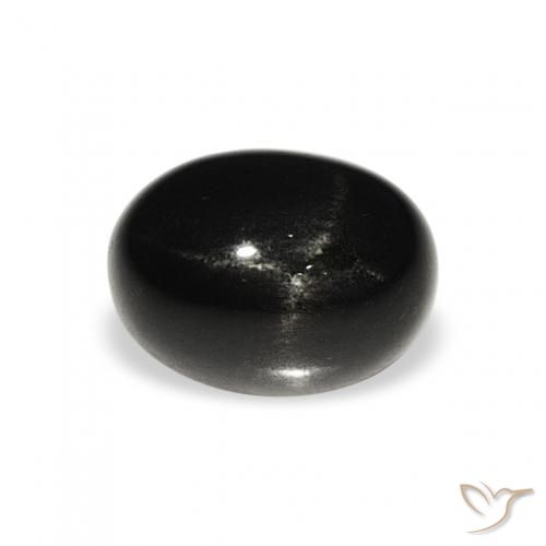 1.85ct Negro Diópsido Estrella, Ovalada, Opaco