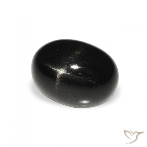 Diópsido Estrella Negro natural de 1.85 ct, Ovalada, Opaco