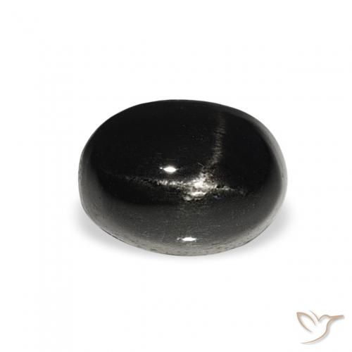 1.72ct Natural Negro Diópsido Estrella, Ovalada, Opaco