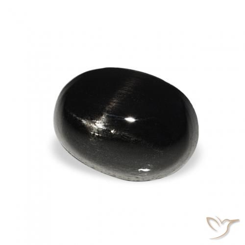 Diópsido Estrella Negro natural de 1.72 ct, Ovalada, Opaco