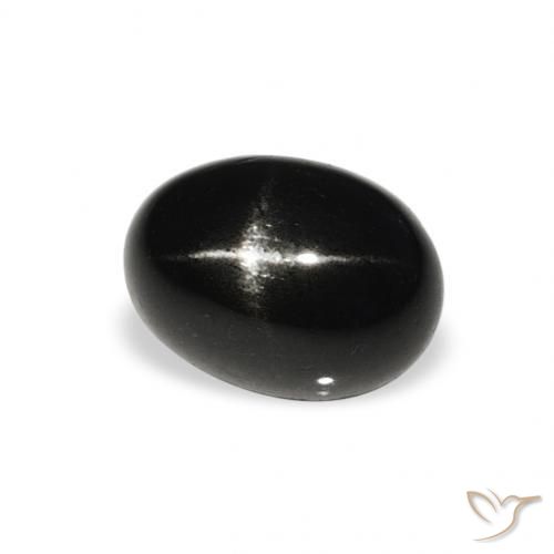 Diópsido Estrella Negro natural de 1.34 ct, Ovalada, Opaco
