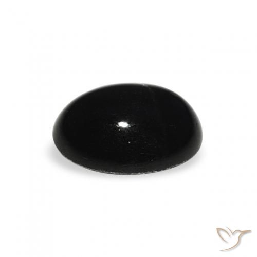Diópsido Estrella Negro natural de 1.34 ct, Ovalada, Opaco
