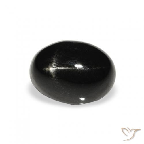 Diópsido Estrella Negro natural de 1.62 ct, Ovalada, Opaco