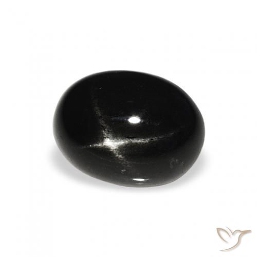Diópsido Estrella Negro natural de 1.41 ct, Ovalada, Opaco