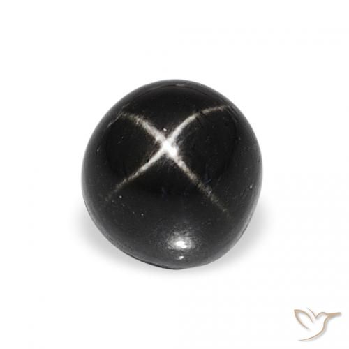 1.78ct Negro Diópsido Estrella, Redondo, Opaco